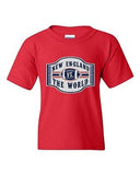 New England VS The World Football Champions Sports Fan DT Youth Kids T-Shirt Tee