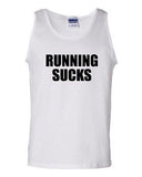 Running Sucks Fitness Funny Humor Novelty Statement Graphics Adult Tank Top