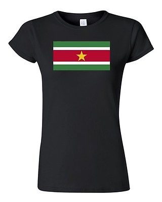 Junior Suriname Country Flag America Dutch State Nation Patriotic DT T-Shirt Tee