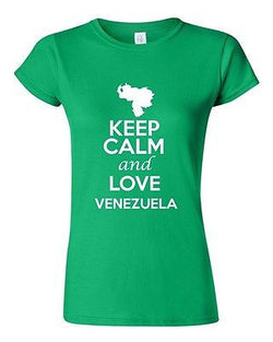Junior Keep Calm And Love Venezuela Country Statement Novelty T-Shirt Tee