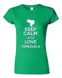 Junior Keep Calm And Love Venezuela Country Statement Novelty T-Shirt Tee