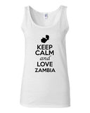 Junior Keep Calm And Love Zambia Country Nation Patriotic Sleeveless Tank Top