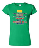 Junior Always Be Yourself Unless You Can Be An Kansan Map Star DT T-Shirt Tee