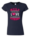 Junior MILF Mom In Love with Fitness Gym Hot Mother Funny Humor DT T-Shirt Tee