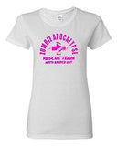 Ladies 2012 Zombie Apocalypse Rescue Team Horror North America Funny T-Shirt Tee