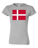 Junior Denmark Country Flag State Danish German Nation Patriotic DT T-Shirt Tee