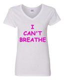 V-Neck Ladies I Can't Breathe Eric Garner Justice Protest Support T-Shirt Tee