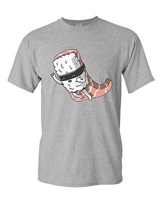 Super Sushi Gege Artworks Clever Art Food Superheroes Funny DT Adult T-Shirt Tee