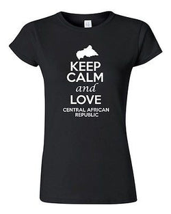 Junior Keep Calm And Love Central African Republic Country Novelty T-Shirt Tee