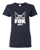 Ladies What Does the Fox Say Sound Music Song Party Swag Retro Cool T-Shirt Tee