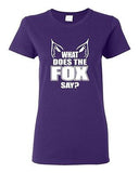 Ladies What Does the Fox Say Sound Music Song Party Swag Retro Cool T-Shirt Tee