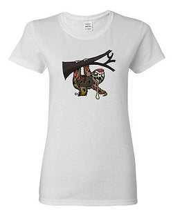 Ladies Zombie Sloth Undead Monster Animal Horror Apocalypse DT T-Shirt Tee