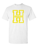 Harbaugh Big Letter H Football Michigan Sports Game Novelty Adult T-Shirt Tee