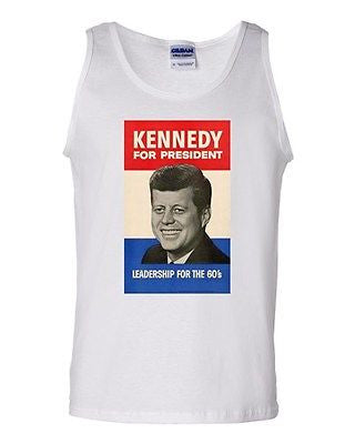 John F. Kennedy 1960 Campaign Poster JFK Novelty Graphics Adult Tank Top