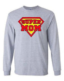 Long Sleeve Adult T-Shirt Super Mom Superhero Hero Mothers Day Gift Funny DT