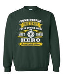 Firefighter Rescue Hero I Married Mine Funny Humor Wife DT Crewneck Sweatshirt