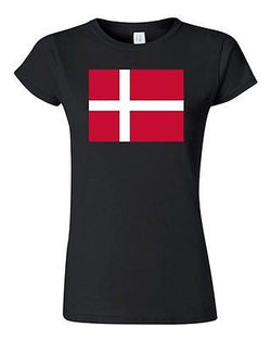 Junior Denmark Country Flag State Danish German Nation Patriotic DT T-Shirt Tee
