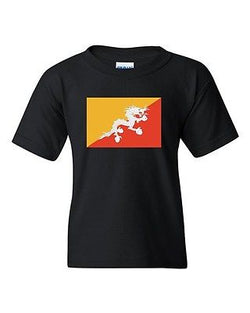 Bhutan Country Flag Asia Thimphu State Nation Patriot DT Youth Kids T-Shirt Tee