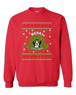 Merry Christmas Beagles Dog Pet Ugly Christmas Funny DT Crewneck Sweatshirt