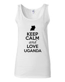 Junior Keep Calm And Love Uganda Country Nation Patriotic Sleeveless Tank Top