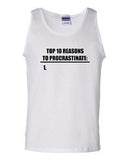 Top 10 To Procastinate 1. Humor Novelty Statement Graphics Adult Tank Top