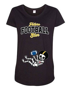 Future Football Star Pittsburgh Baby Skeleton Maternity DT T-Shirt Tee