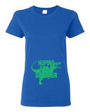 Ladies Hoping For A Dinosaur Jurassic Fossil Dino Baby Funny DT T-Shirt Tee
