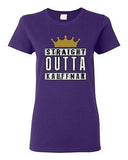Ladies Straight Outta Kauffman Crown Baseball Ball Team Sports DT T-Shirt Tee