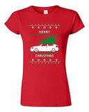 Junior Merry Christmas Ugly Xmas Tree Car Funny Humor DT T-Shirt Tee