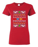 Ladies Star Travel Ugly Christmas Comic Space Movie Parody Funny DT T-Shirt Tee