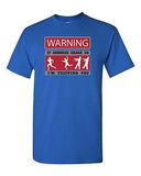 Warning If Zombies Chase Us Tripping You Walking Dead Adult DT T-Shirts Tee