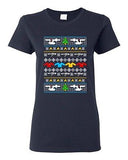 Ladies Star Travel Ugly Christmas Comic Space Movie Parody Funny DT T-Shirt Tee