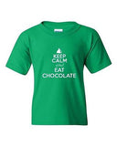 Keep Calm And Eat Chocolate Novelty Youth Kids T-Shirt Tee