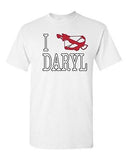 I Love Daryl Crossbow Zombies Apocalypse Hunter TV Show DT Adult T-Shirt Tee
