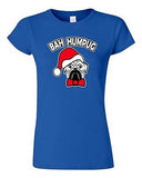 Junior Bah Humpug Funny Christmas Cute Dog Pets Xmas Santa Hat DT T-Shirt Tee