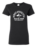 Ladies 2012 Zombie Apocalypse Rescue Team Horror North America Funny T-Shirt Tee
