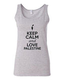 Junior Keep Calm And Love Palestine Country Nation Patriotic Sleeveless Tank Top