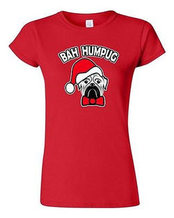 Junior Bah Humpug Funny Christmas Cute Dog Pets Xmas Santa Hat DT T-Shirt Tee