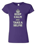 Junior Keep Calm And Take A Selfie Selfy Photo Camera Funny Humor DT T-Shirt Tee