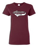 Ladies Awesome Since 1980 With Tail Happy Birthday Gift Funny DT T-Shirt Tee