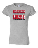 Junior Warning If Zombies Chase Us Tripping You Walking Dead TV DT T-Shirt Tee
