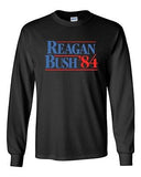 Long Sleeve Adult T-Shirt Reagan Bush '84 Election Politics Poster Funny Parody