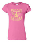 Junior Inhale The Good Sh*t Exhale The Bullsh*t Yoga Hatha Funny DT T-Shirt Tee