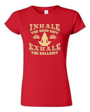 Junior Inhale The Good Sh*t Exhale The Bullsh*t Yoga Hatha Funny DT T-Shirt Tee