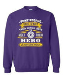 Firefighter Rescue Hero I Married Mine Funny Humor Wife DT Crewneck Sweatshirt