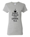 Ladies Keep Calm And Drink Tea Aroma Hot Tea Bag Drinks Beverages T-Shirt Tee
