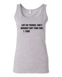 Junior List Of Things Ain't Nobody Got Time For That Graphic Novelty Tank Top