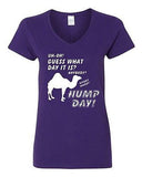 V-Neck Ladies Guess What Day Is It? Hump Day Whoo Whoo Funny Humor T-Shirt Tee