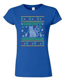 Junior Meowy Cat Animals Pet Kitten Ugly Christmas DT T-Shirt Tee