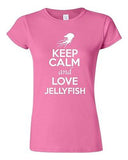Junior Keep Calm And Love Jellyfish Jellies Ocean Animal Lover Humor T-Shirt Tee